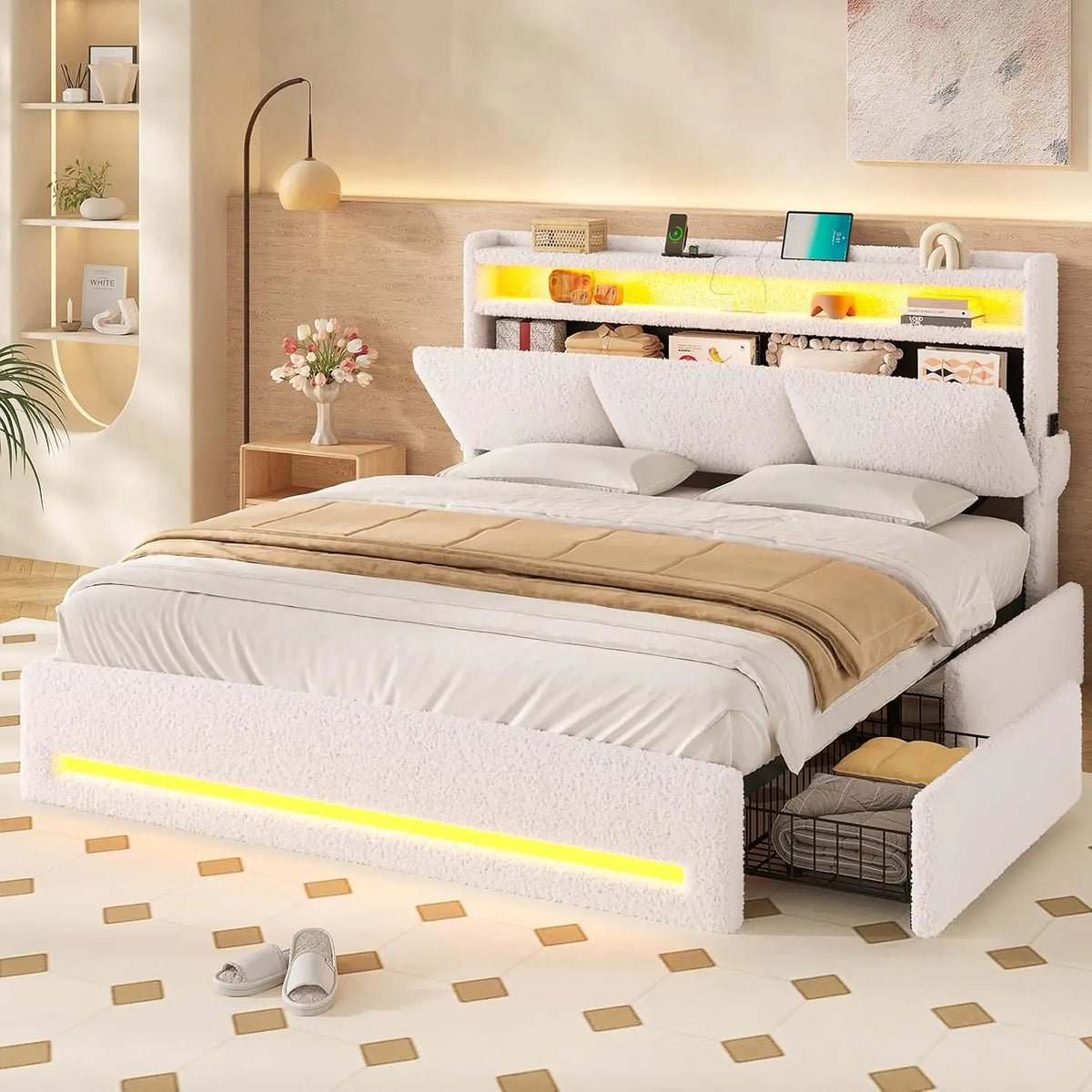Full Size Bed Frame with Storage