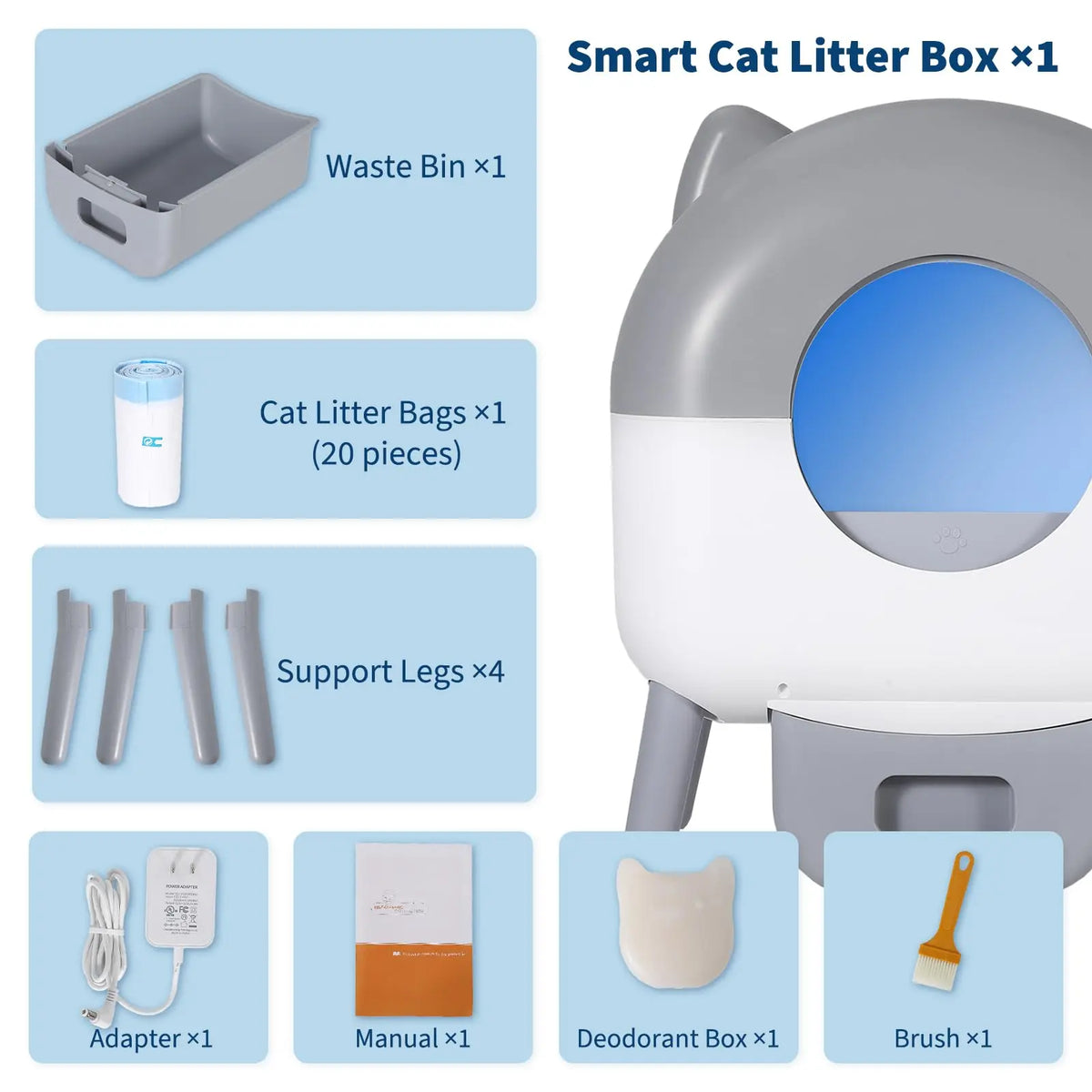 Self Cleaning Litter Box, 76L Large Capacity Automatic