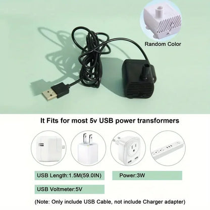 USB Electric Mute 1.2L Pet Water Fountain Automatic