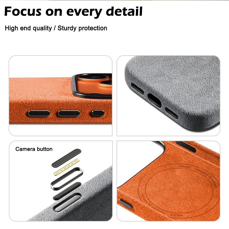 Alcantara Magnetic Case for iPhone 18 17 Pro Max