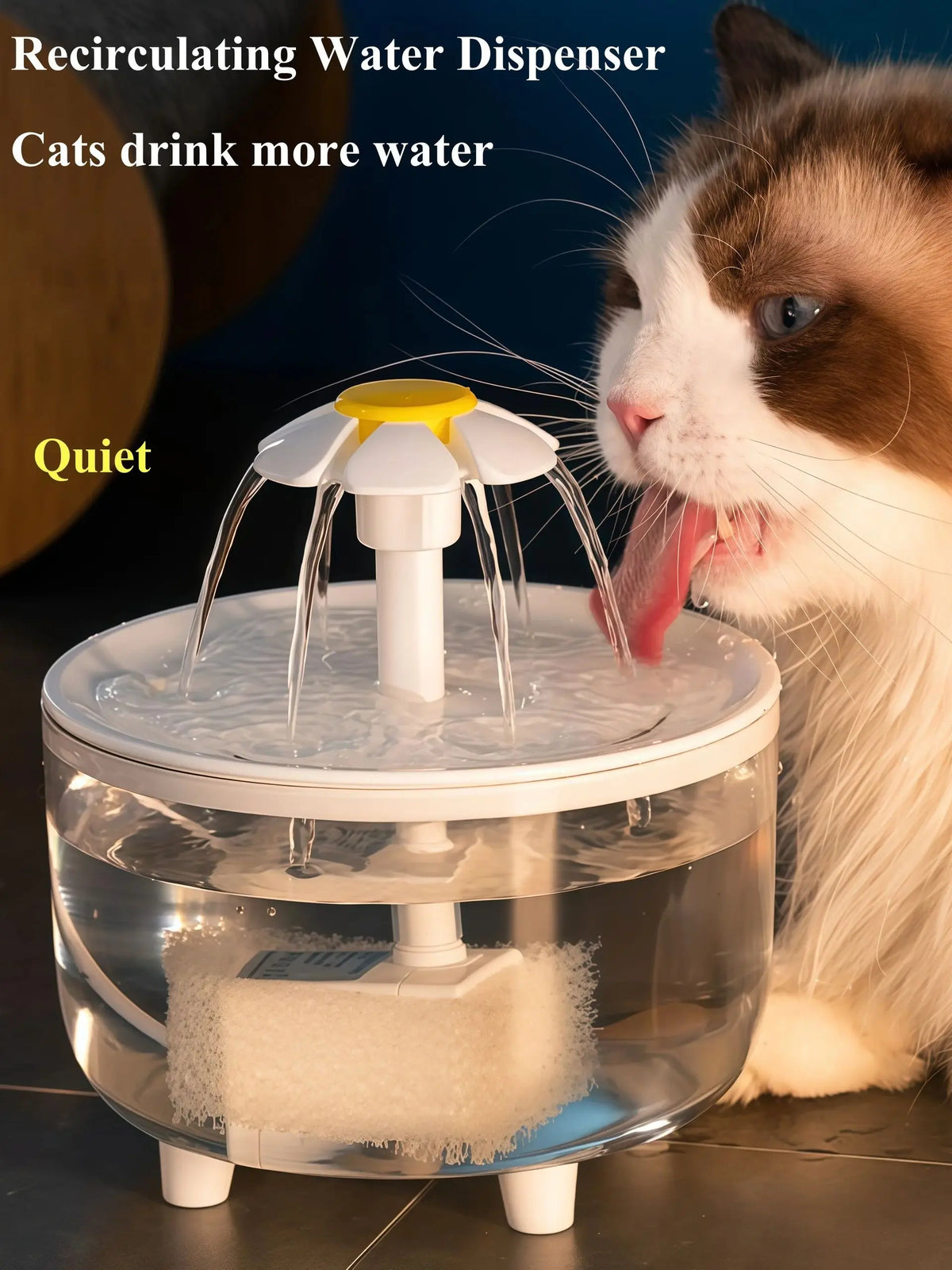 USB Electric Mute 1.2L Pet Water Fountain Automatic