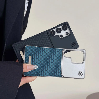 Leather Magnetic Plating Frameless Phone Case