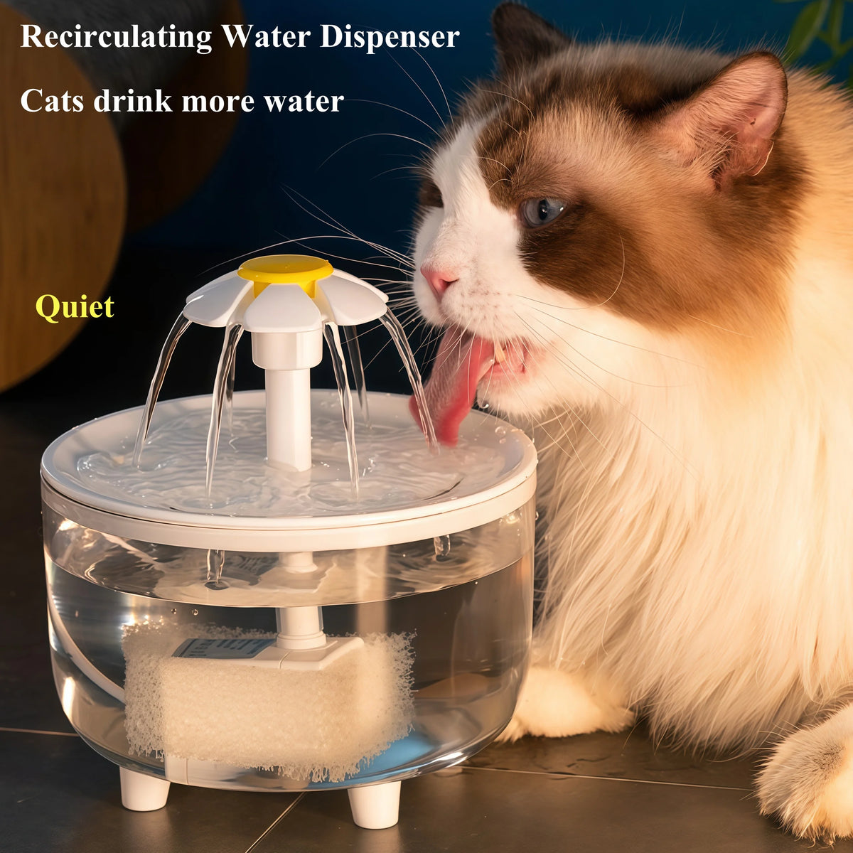 USB Electric Mute 1.2L Pet Water Fountain Automatic