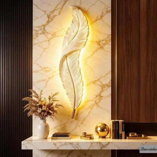 LED Modern Feather Wall Lamp, Living Room