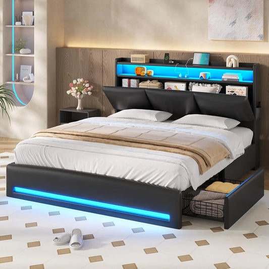Full Size Bed Frame with Storage