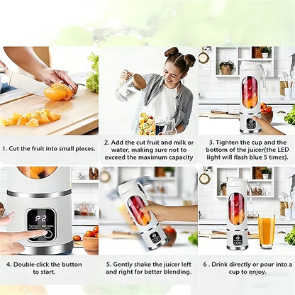Smart Digital Display Portable Juicer Blender 12