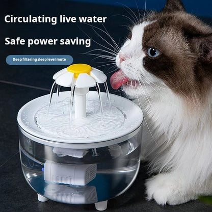 USB Electric Mute 1.2L Pet Water Fountain Automatic