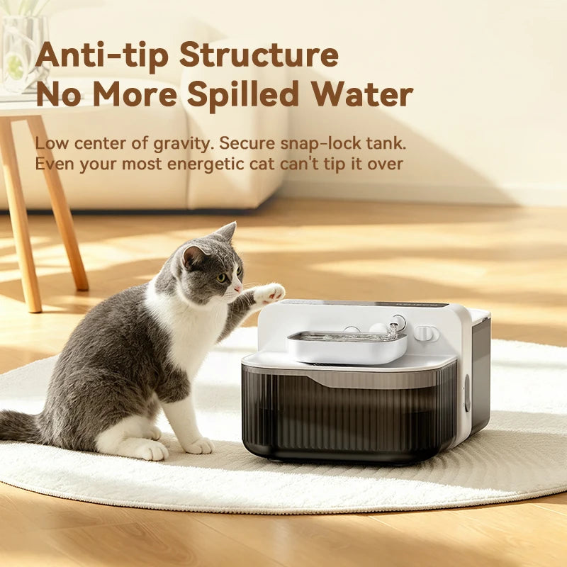 ROJECO Wireless Cat Water Fountain Smart Pet