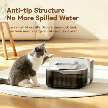 ROJECO Wireless Cat Water Fountain Smart Pet