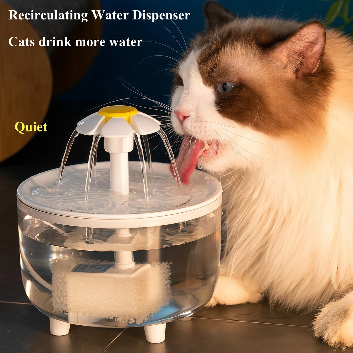 USB Electric Mute 1.2L Pet Water Fountain Automatic