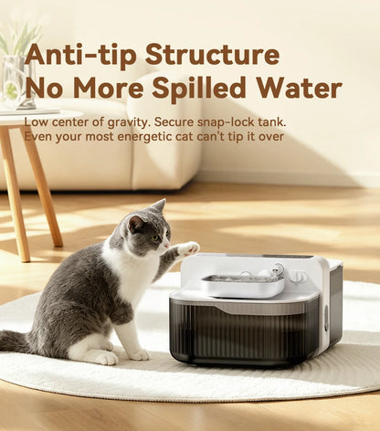 ROJECO Wireless Cat Water Fountain Smart Pet