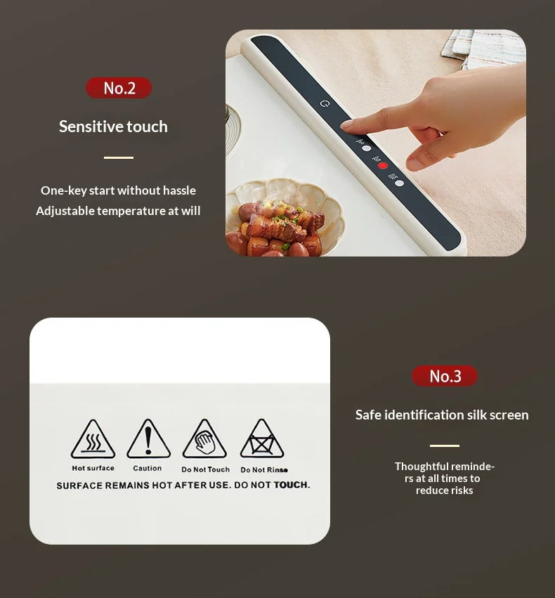 Foldable Electric Food Warming Tray, Portable