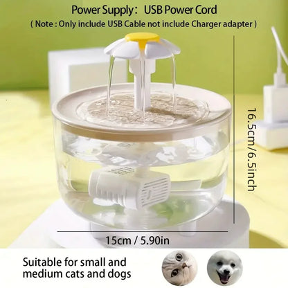 USB Electric Mute 1.2L Pet Water Fountain Automatic