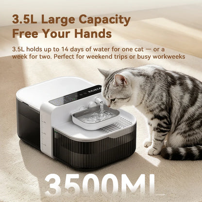 ROJECO Wireless Cat Water Fountain Smart Pet