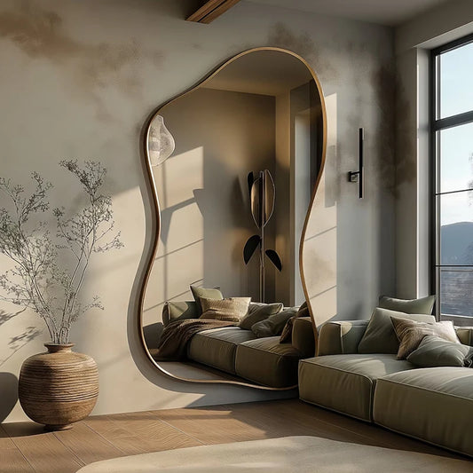 Large Size Full Body Mirror Standing Art Wall Luxury