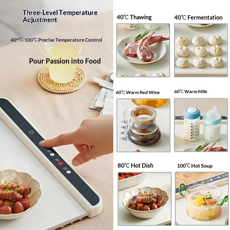 Foldable Electric Food Warming Tray, Portable