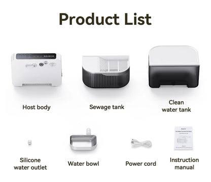 ROJECO Wireless Cat Water Fountain Smart Pet