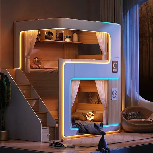 Simple Small Space Bunk Bed for Kids Floating